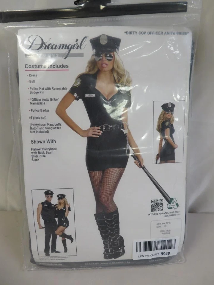 Dreamgirl Womens Dirty Cop Officer Anita Bribe Police Halloween Costume XL - Image 3 of 4