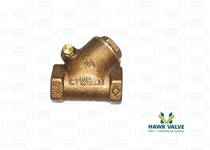 VÁLVULA DE RETENCIÓN OSCILANTE PATRÓN EN Y ROSCADO BRONCE 125/200 3/4" Foto 2 de 4