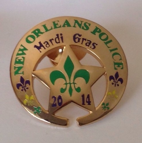 Policía de Nueva Orleans Mardi Gras NOPD Mini Botón Pin Corbata Tack 2014 Insignia Carnaval - Imagen 2 de 4