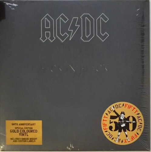 AC/DC - Back In Black - 50th Anniversary Special Edition -  Brand New Gold Vinyl