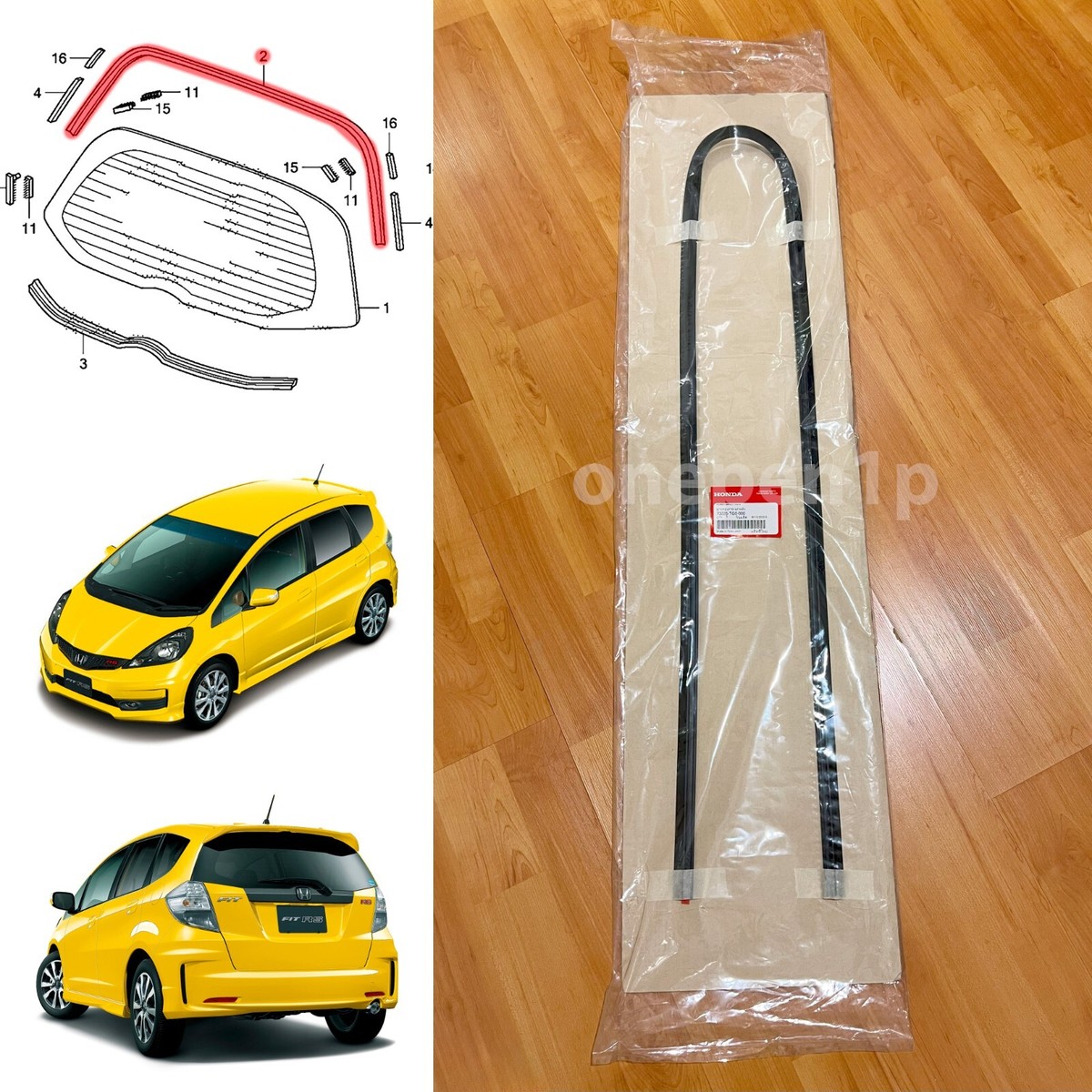 09-14 Genuine Honda Fit Jazz GE tailgate rear windshield dam