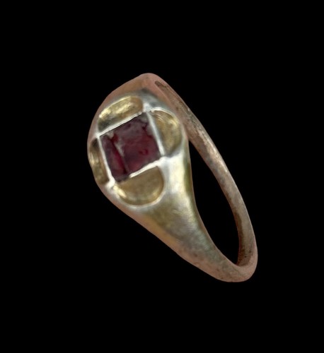 STUNNING MEDIEVAL SILVER GILT QUATREFOIL RING - CIRCA 15th-16th Century AD - Picture 2 of 4