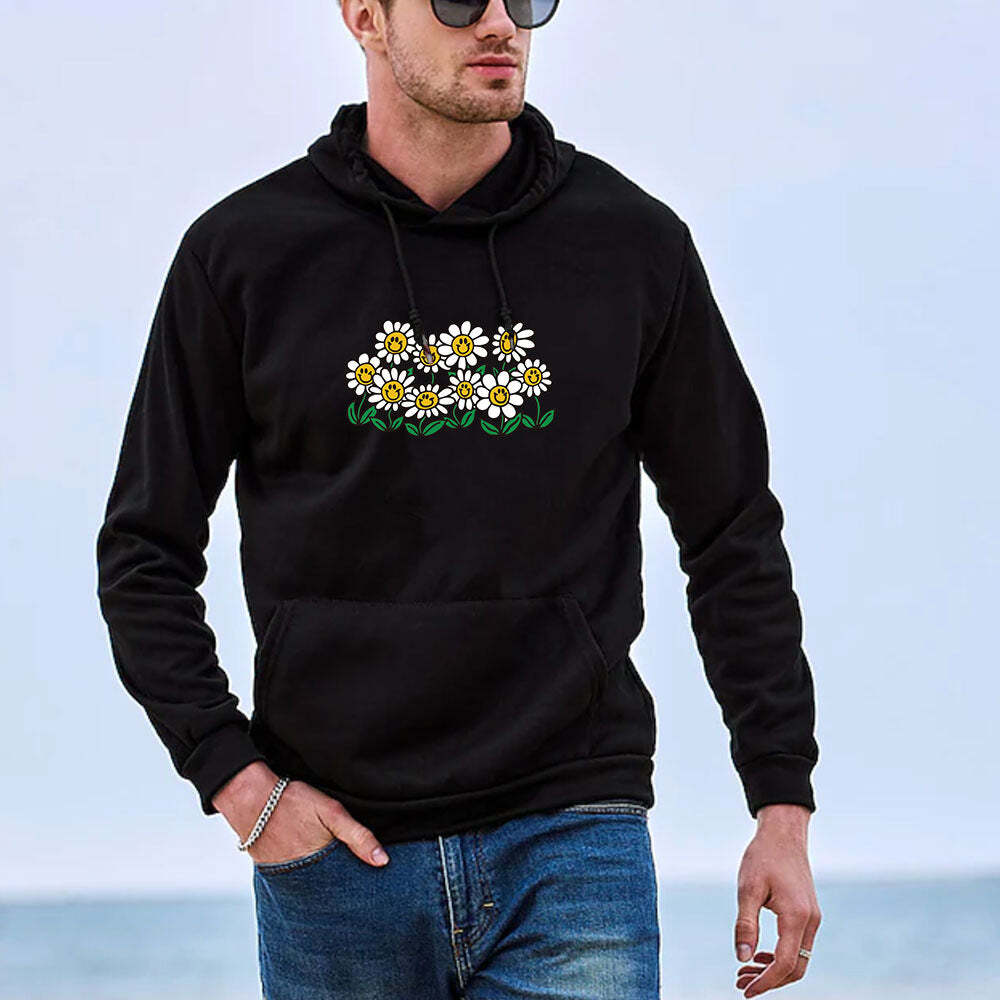 Digital Printed Long-sleeve Hoodie Daisy In The Winter