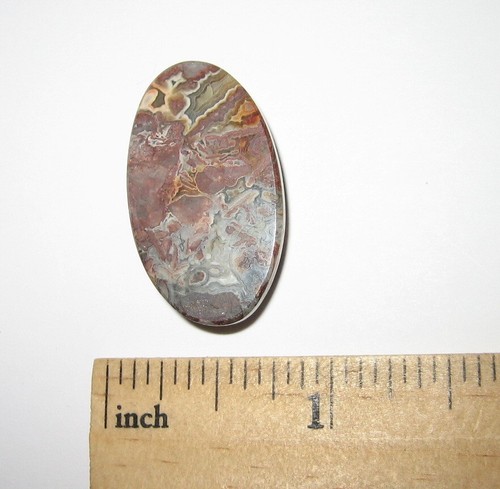 30x17mm LAGUNA NATURALE LUCIDA PIZZO AGATA CRISTALLO PIETRA CABOCHON MESSICO 5,6g*2 - Foto 6 di 7