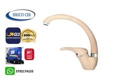 MISCELATORE LAVABO CUCINA RUBINETTO PER LAVELLO COLOR SABBIA CON DI FLESSIBILI