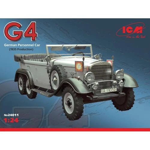 1:24 ICM KIT Typ G4 1935 Productiongerman Personnel Car Kit ICM24011 - Immagine 2 di 2