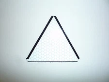 4 pk BLK SOLAS TRIANGLE STICKERS MANUFACTURING REMNANT 2.6” BASE WITH 2.5” SIDES
