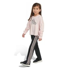 Girls 4-6x adidas Long Sleeve Top  Flare Pants Set, Girl's, Light Pink