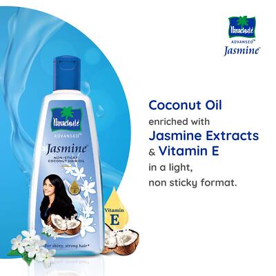 Parachute Advanced Jasmine Coconut Hair Oil For Strong And Healthy Hair, 90 ml