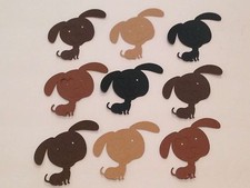 DIE CUT LOT 24 PUPPY DOGS with heart around eye Scrapbooking