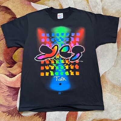 Vintage Peter Max T-shirt Yes 1994 World Tour Concert Tour Tee Black Adult Sz L 