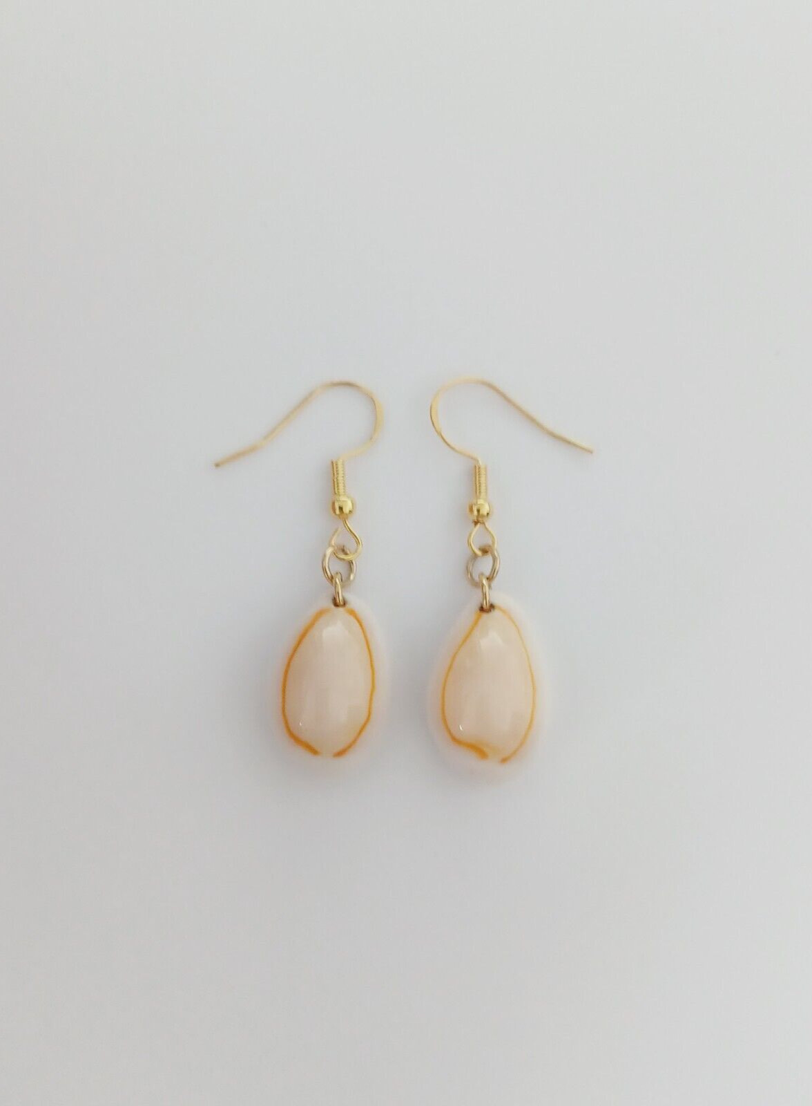Cowrie Seashell Dangle Drop Earrings - image 2
