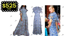 CYNTHIA ROWLEY DRESS TALIA MALTA NAIROBI MAXI FLUTTER SLEEVE DAWN BELIZE EVA S 4