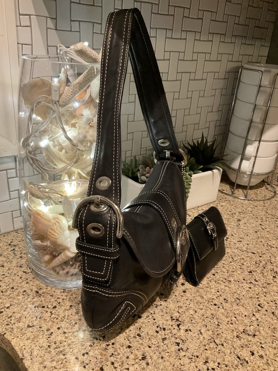 バッグ Coach Soho Black Leather Satchel Bag Coach Soho Signature Leather Crossbody Bag Black Authentic