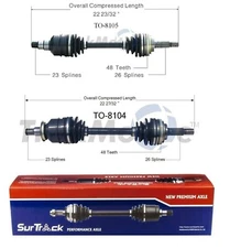 Pair Of 2 Front CV Joint Axle Shafts for Toyota Camry Corolla RAV4 SurTrack Set