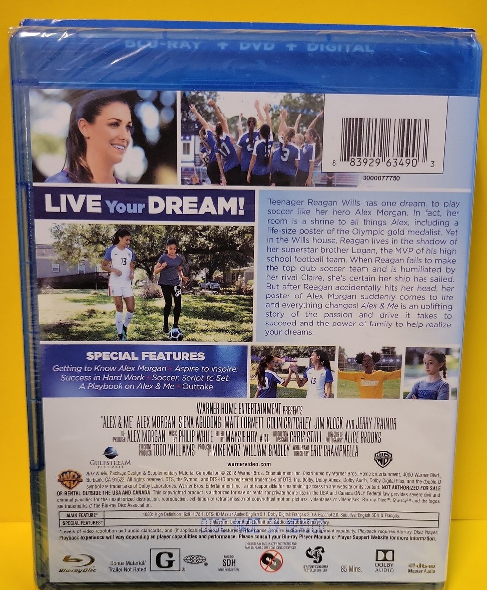 💥 Alex & Me Blu-ray Alex Morgan World Champion Soccer Star