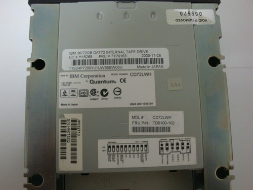 IBM 71P9163 Internal DAT72 DDS5 Tape Drive 5.25" Bezel - 第 2/5 張圖片