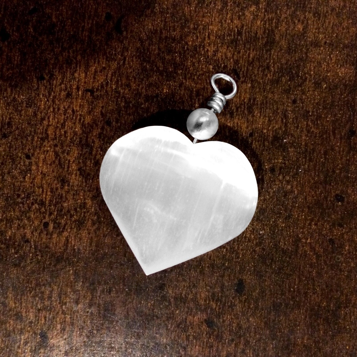 Sterling Silver Chakra Stone Heart Pendant Sterling Silver Chakra Stone Heart Pendant