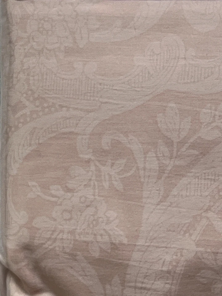 RALPH LAUREN Full Flat Sheet Avery Pale Rose Pink Floral Damask USA Vtg New NIP - Image 3 of 4