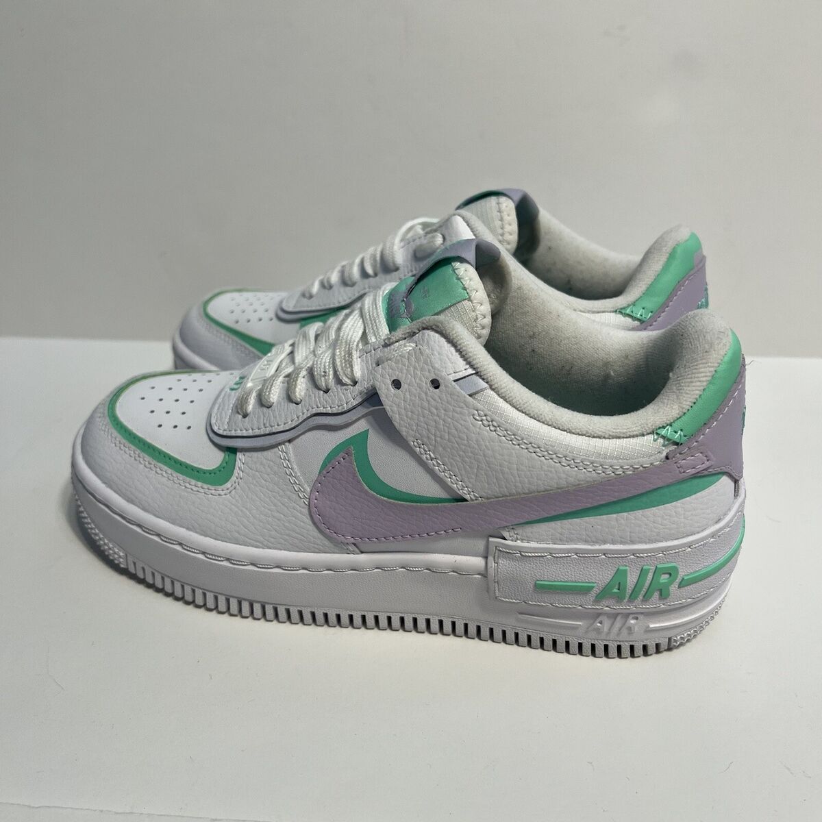 Nike W AF1 Shadow Air Force 1 White Lilac Purple Green Grey Nike W AF1 Shadow Air Force 1 White Lilac Purple Green Grey