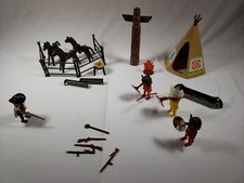 Cowboy and Native American Toy Partial Play Set 1974
