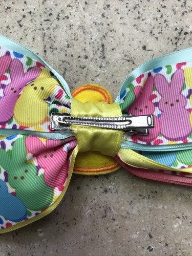 Handmade Hair Bows - Easter Chick Bunny Peeps - Cute! 6” Wide - Fast Shipping! - Picture 8 of 11
