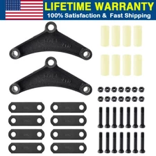 SPARKWHIZ Black Tandem Trailer Axle Shackle Kit Heavy Duty For Double Eye Spring