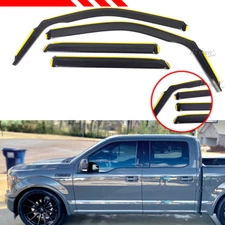 For 2009-2014 Ford F150 Crew Cab 4pcs Window Visor Vent Shades Sun Rain Guards