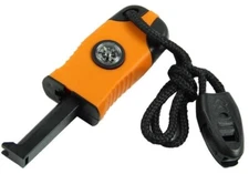 Estone 3 in1 Flint Stone Survival Magnesium Fire Starter Lighter+Whistle+Compass