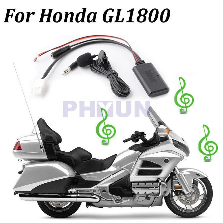 Música Bluetooth 5.0 AUX + telefone microfone para Honda Goldwing GL1800 música sem fio - Imagem 2 de 4