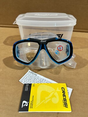 Cressi Focus SNORKEL MASK DS 241063 CLEAR/AQUAMARINE NEW