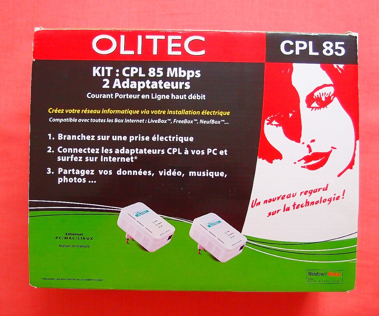 Kit CPL Olitec internet haut debit par prise electrique - 2