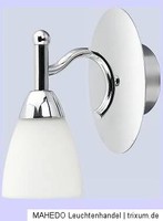 Wandlampe Wandleuchte Bad Badlampe Badleuchte Splash 1X G9 Halogen Weiß Chrom