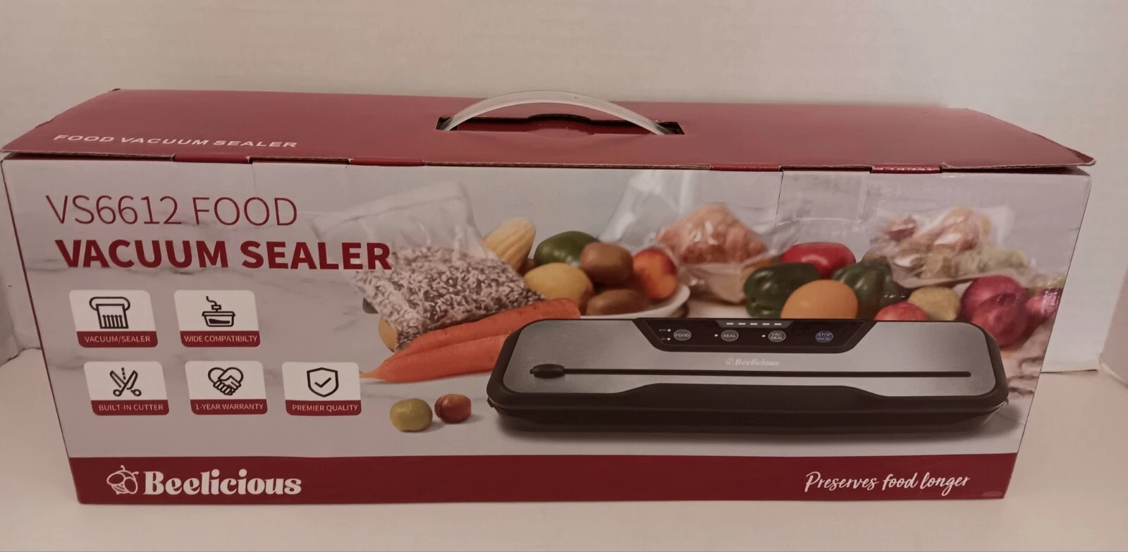 Food Vacuum Sealer Powerful Sealer Machine NIB Beelicious VS6612 Hunting