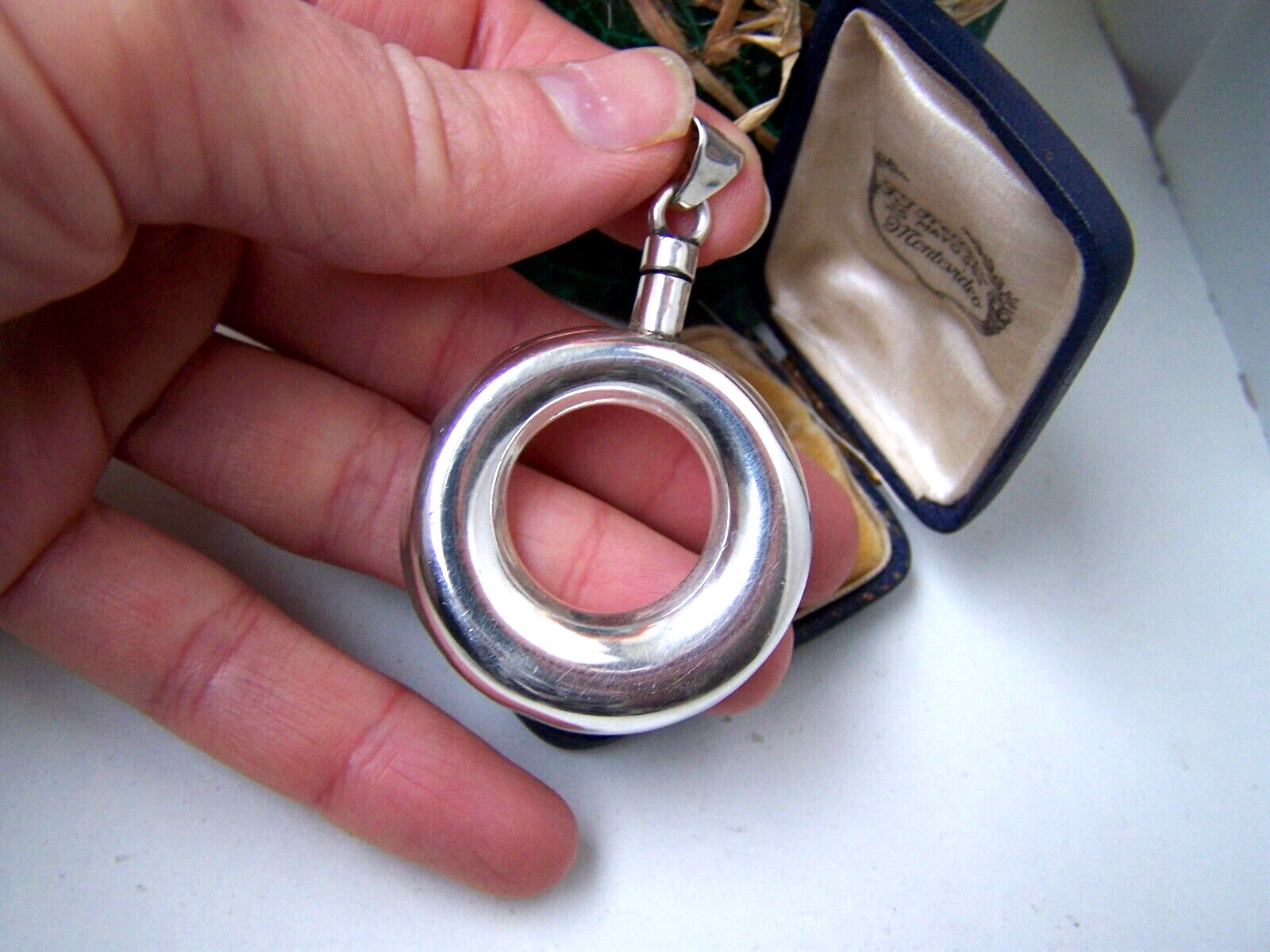 VINTAGE SOLID STERLING SILVER LARGE CHATELAINE PE… - image 3