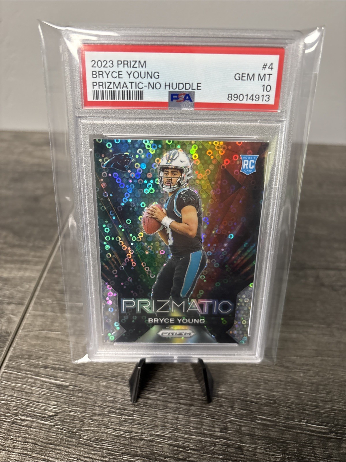 2023 Panini Prizm Prizmatic No Huddle #4 Bryce Young RC Rookie PSA 10