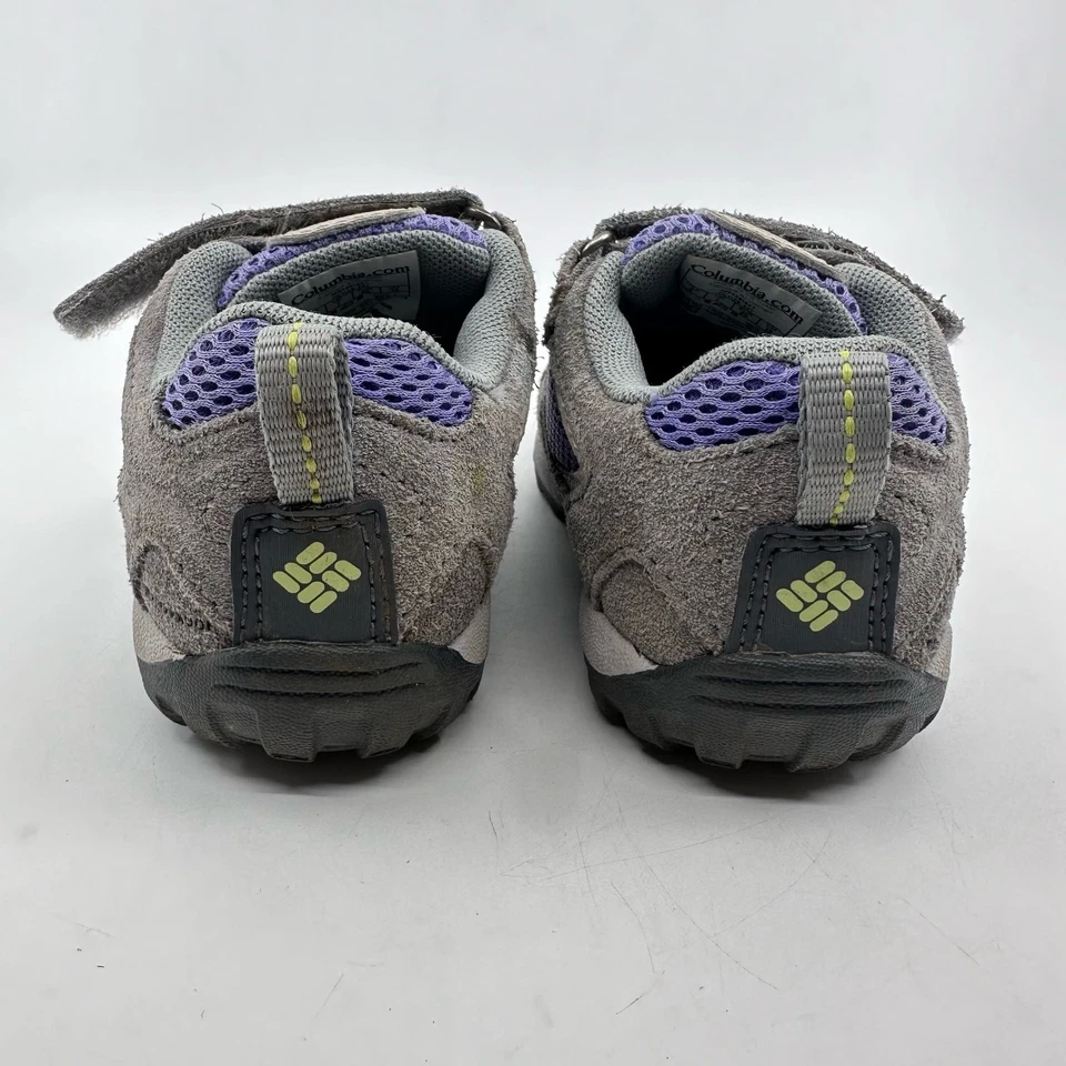 Columbia Omni-Grip Zapatos de Senderismo Niños Pequeños EE. UU. 8 UE 25 UK 7 Gris Púrpura Con Cordones Foto 3 de 4