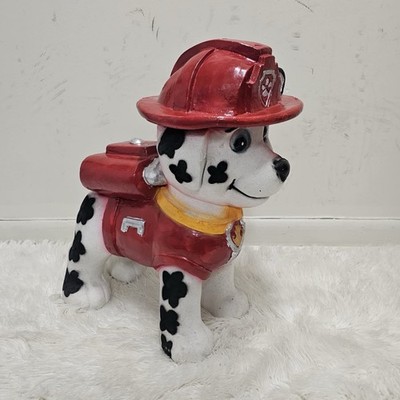 2015 Paw Patrol Marshall Dalmation Fireman Ceramic Coin Piggy Bank Spin Master