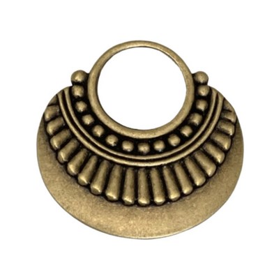 Brass Ox Open Loop Hoop Tribal Pendant 35mm (4) mtl403E