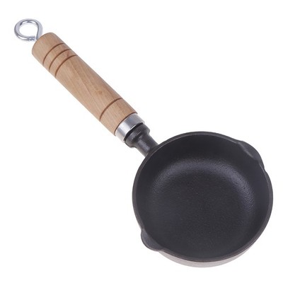 12CM Cast Iron Mini Egg Frying Pan W Pour Spout For Gas Stove Induction Cooker