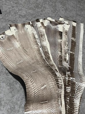 Real Leather Snake Skin Leather Hide Whole Pelts DIY Tanned Multicolor Material