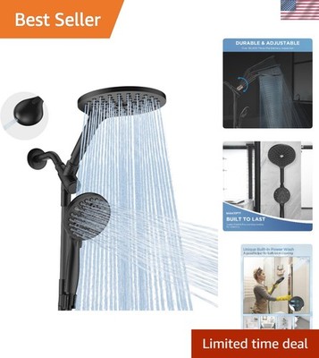 Oil Rubbed Modern Shower Combo: Dual Functions, 10 Spray Modes, Easy Install