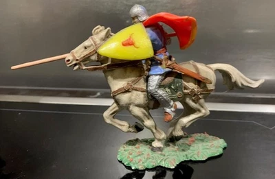 ELASTOLIN, OUGEN , CHEVALIER  NORMAND , comme Starlux, LINEOL , soldat CAVALIER - Photo 1/2