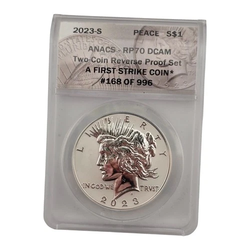 2023 S Reverse Proof Peace Dollar Us Coin Pr70 Dcam Anacs First Strike