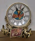 Vintage 1977 Schlitz Beer World Globe Lighted Clock - Rough Condition - Working