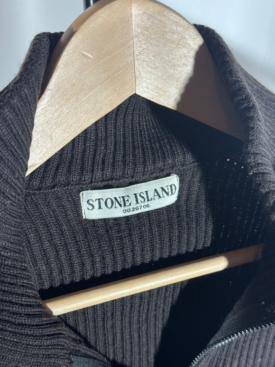 vintage wool sweater 1/3 zip Stone Island size M | eBay