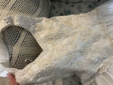 Sweetheart Gowns White Satin Lace Beaded Halter Neck Ball Gown Wedding Dress 8