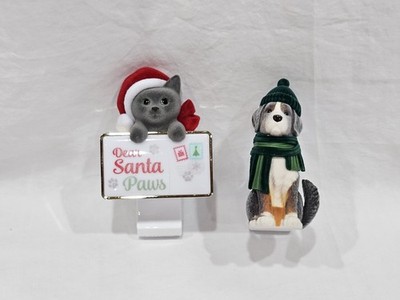 Bath & Body Works Wallflower Plug-In Christmas Set Cat Dear Santa Paws Dog Scarf