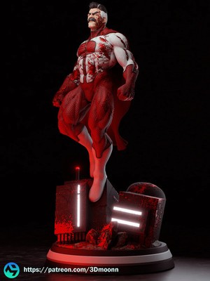 3D gedruckte 16K Fan Made Statue Invincible - Omni Man 1:6 UNBEMALT
