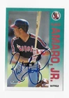 1992 FLEER RUBEN AMARO JR PHILLIES ANGELS AUTOGRAPHED SIGNED BASEBALL CARD RC
